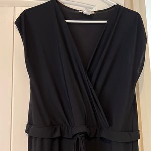 Women’s size medium long black romper NWOT